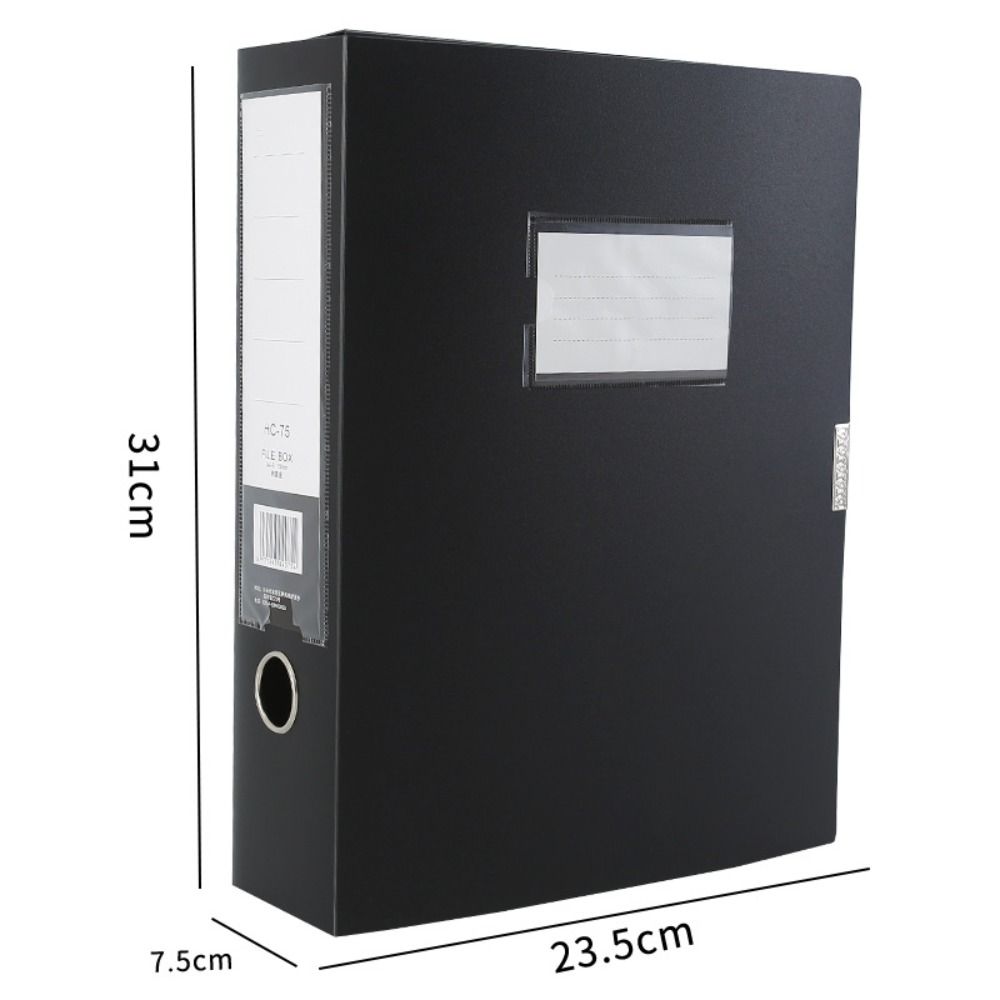 Binder Storage Box - Cartella di file A4 multifunzionale nera