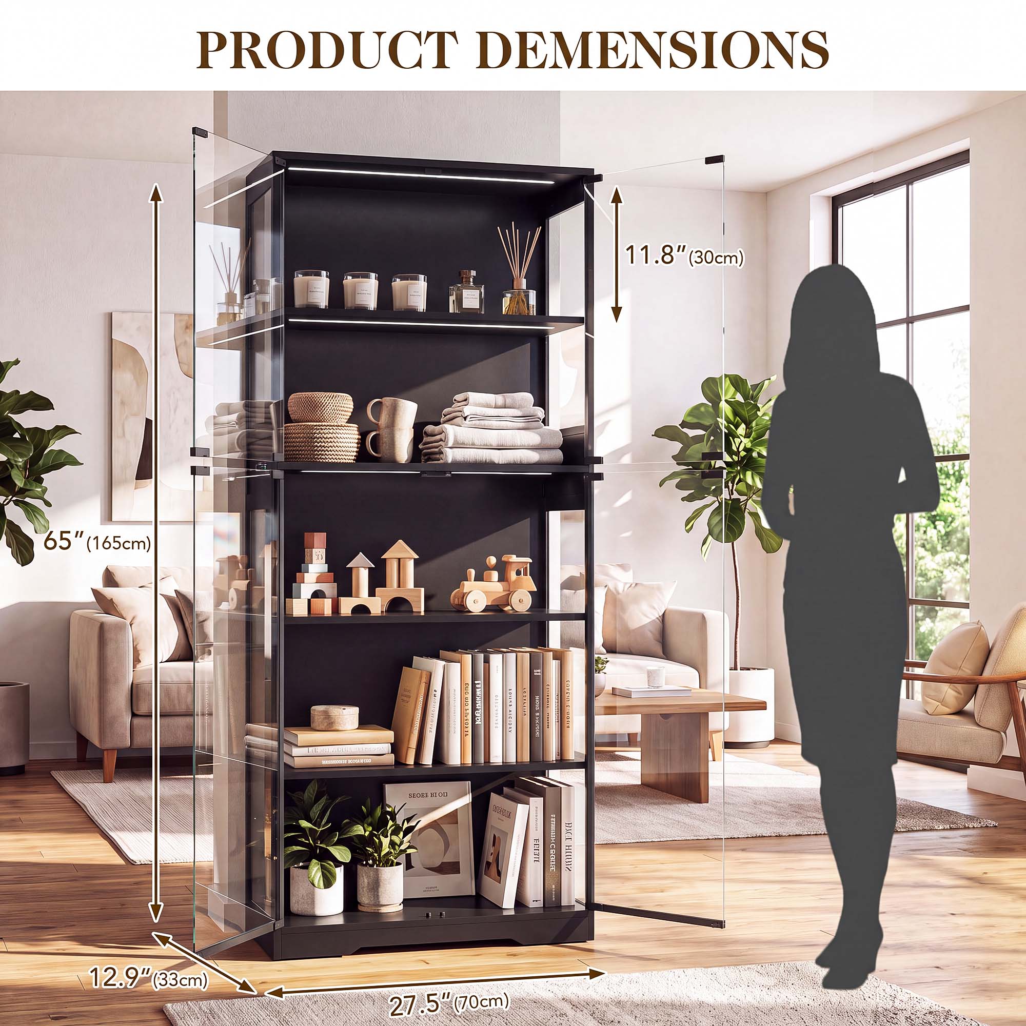 TCGBKAF Vetrina a 5 Ripiani co - Office Furniture Loft recensione e prezzo