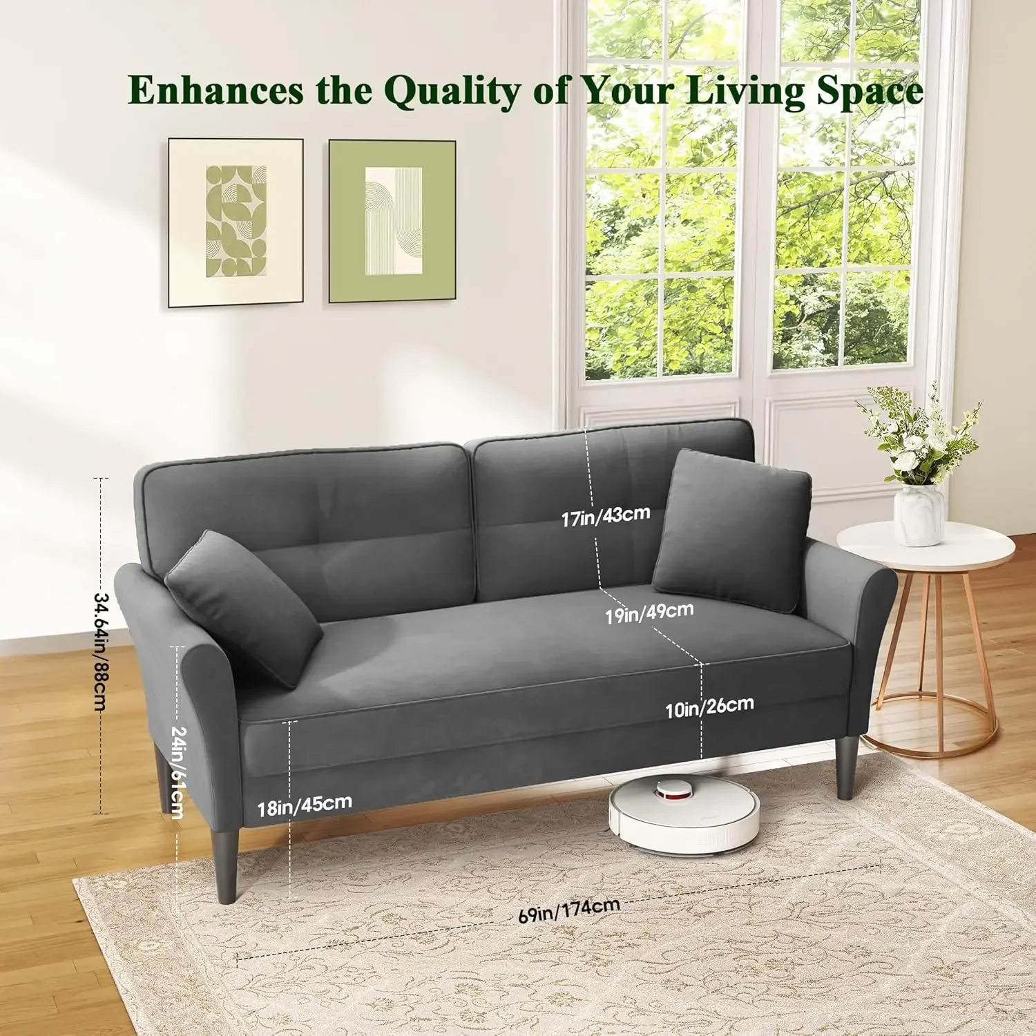 Divano a due posti da 69 polli - Office Furniture For Small Spaces recensione e prezzo
