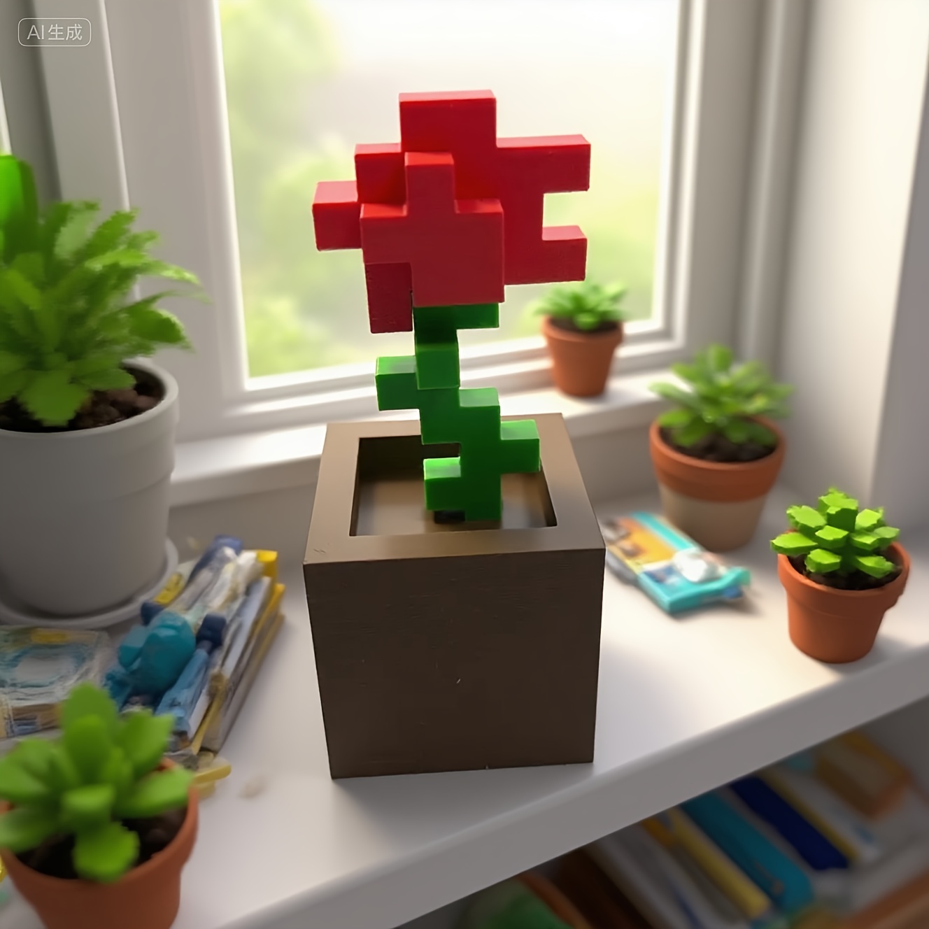 Ornamento floreale Pixel Rose  - Office Furniture Rental recensione e prezzo